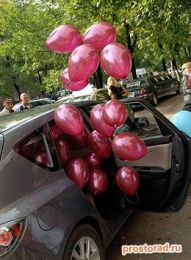 Шарики в авто, Шарики в машину